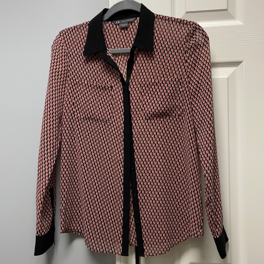 Button Down Pattern Shirt - image 1